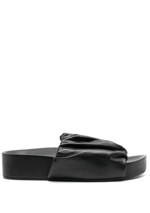 Jil Sander leather platform sandals - Black