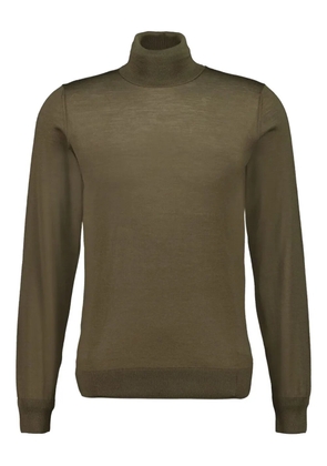 Piacenza Cashmere shearling stitch high-neck sweater - Green