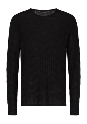 Emporio Armani ribbed wool sweater - Black
