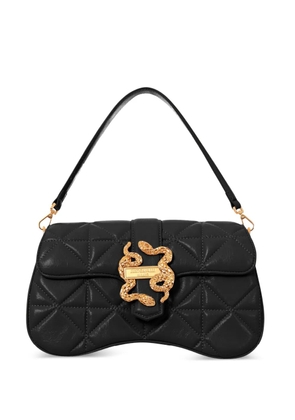 Just Cavalli quilted snake-buckle cross body bag - Black