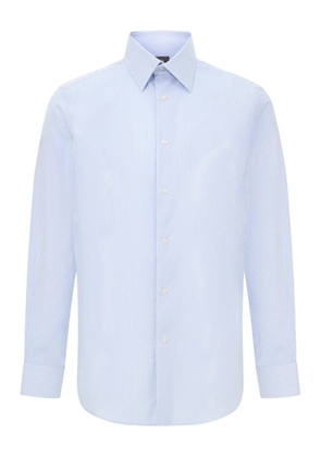 Boggi Milano spread-collar striped shirt - Blue