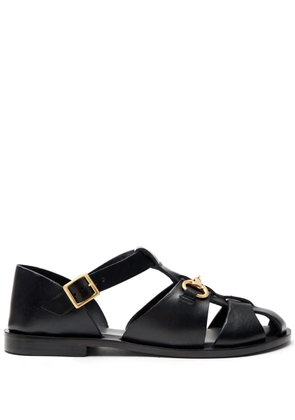 Scarosso Helene leather sandals - Black