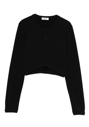 SANDRO cropped sweatshirt - Black
