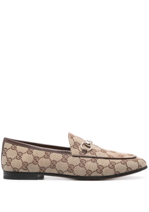 Gucci Jordaan GG-canvas loafers - Neutrals