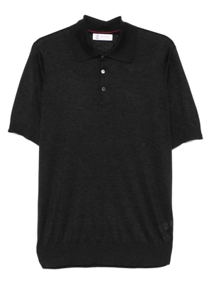 Brunello Cucinelli fine-knit polo shirt - Grey