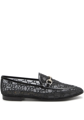 Gucci Jordaan Horsebit-detail loafers - Black