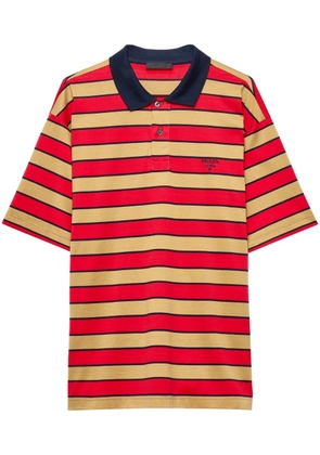 Prada striped polo shirt - Neutrals