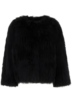 Yves Salomon feather jacket - Black