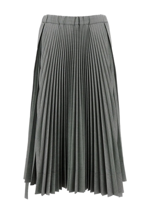 Plan C asymmetric pleated skirt - Grey