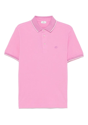 ETRO Pegaso-embroidered polo shirt - Pink