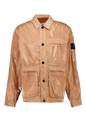 Stone Island button-up cotton jacket - Brown