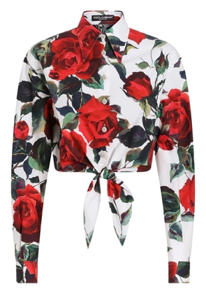 Dolce & Gabbana floral-print shirt - White