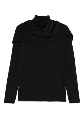 Su high-neck draped sweater - Black