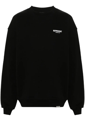 Represent logo-print cotton sweatshirt - Black