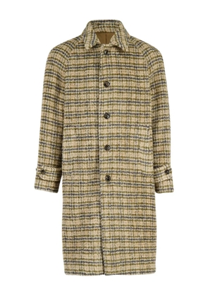Piacenza Cashmere Buttoned checked coat - Neutrals