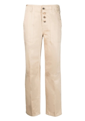 Semicouture button-fly straight-leg trousers - Neutrals