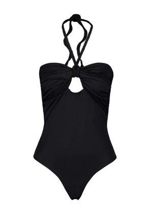 Johanna Ortiz braided-strap halterneck swimsuit - Black