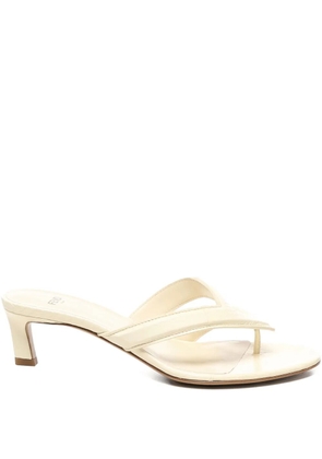 FENDI leather heeled sandals - Yellow