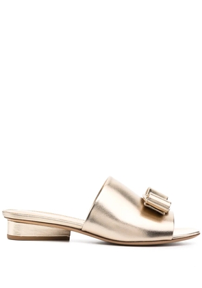 Ferragamo Viva Bow slide sandals - Gold