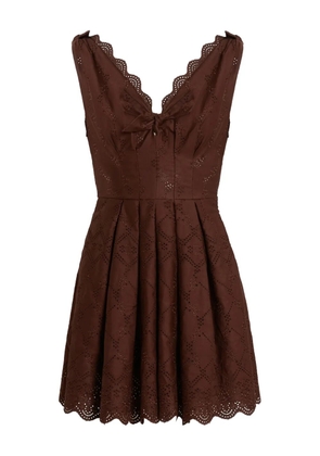 Giambattista Valli A.line mini dress - Brown