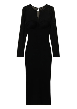 TWINSET tulle midi dress - Black