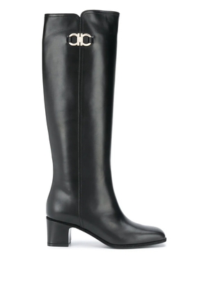 Ferragamo Gancini knee-high boots - BLACK