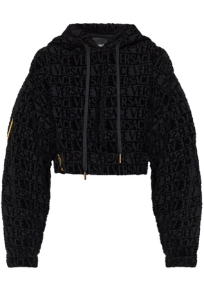 Versace I Love Baroque cropped hoodie - Black