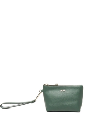 V°73 logo-lettering clutch bag - Green