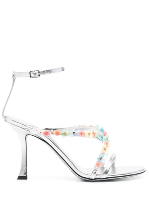 Jimmy Choo 100mm Blanche sandals - Silver