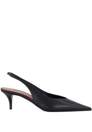 Amina Muaddi Anok heeled slingback-strap pumps - Black