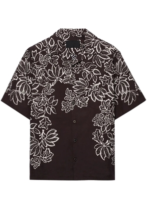 Prada printed cotton shirt - Brown