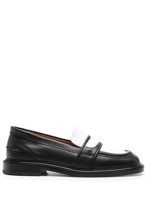 Maison Kitsuné 25mm panelled leather loafers - Black