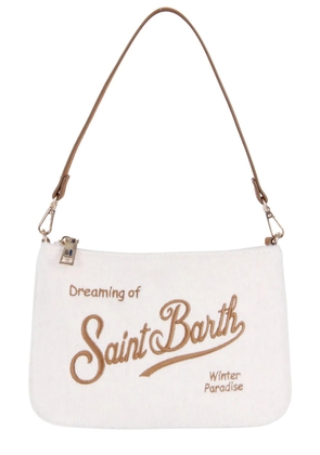 MC2 Saint Barth logo-embroidered clutch bag - White