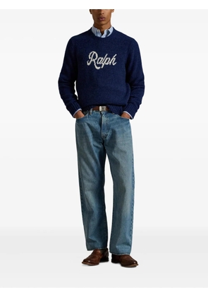 Polo Ralph Lauren logo-intarsia jumper - Blue