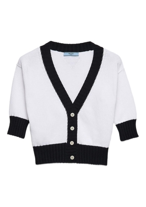 Prada knitted cardigan - White