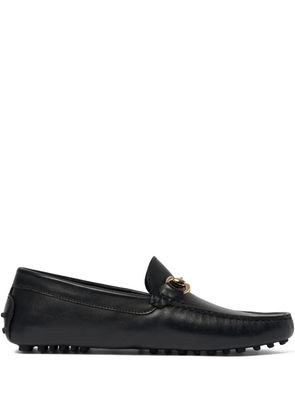 Scarosso Raphael leather driving loafers - Black