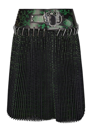 Chopova Lowena carabiner pleated skirt - Black