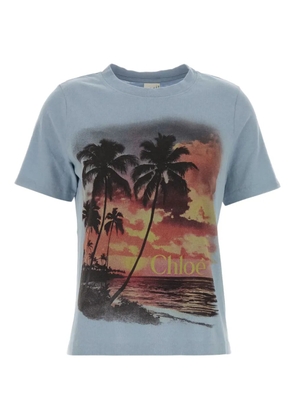 Chloé graphic-print T-shirt - Blue