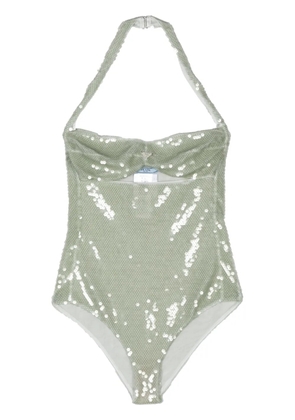 Prada sequined tulle bodysuit - Green