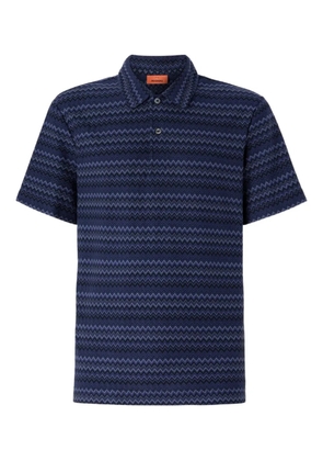 Missoni chevron-pattern polo shirt - Blue