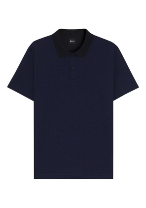 BOSS textured polo shirt - Blue