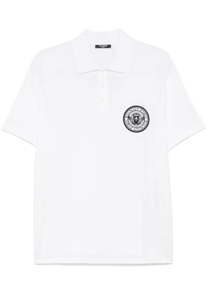 Balmain Coin-print polo shirt - White