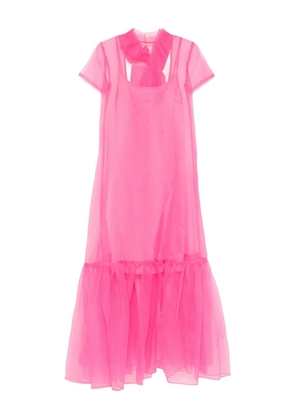 STAUD Calluna ruffled short-sleeved maxi dress - Pink