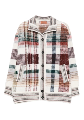 Missoni plaid-pattern cardigan - White