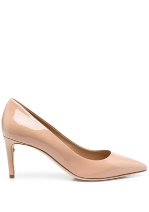 Ferragamo high-shine finish 80mm pumps - Neutrals