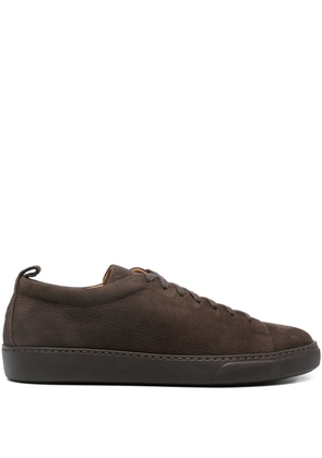 Henderson Baracco leather lace-up trainers - Brown