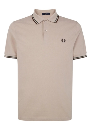 Fred Perry laurel-wreath tipped polo shirt - Neutrals