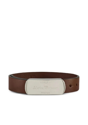 Ferragamo logo-plaque bracelet - Brown