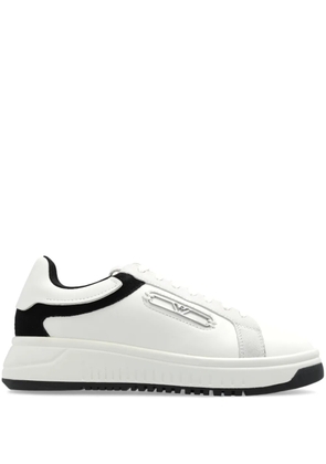 Emporio Armani logo-appliqué sneakers - White