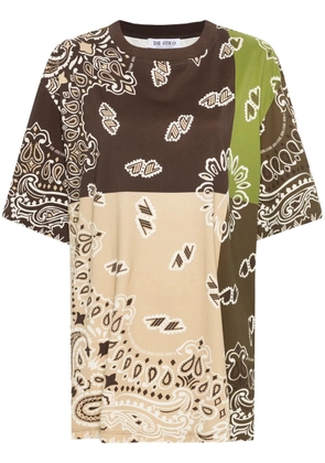 The Attico paisley-print cotton T-shirt - Brown